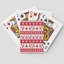 Weihnachtsfeiertag Nordic Pattern Gemütlich Spielkarten