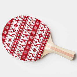 Weihnachtsfeiertag Nordic Pattern Gemütlich Tischtennis Schläger