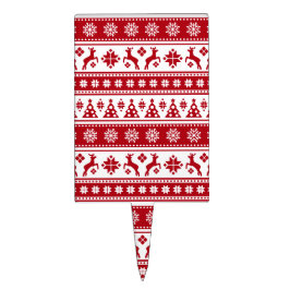 Weihnachtsfeiertag Nordic Pattern Gemütlich Tortenaufsatz