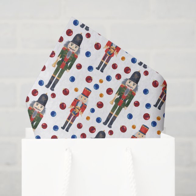 Weihnachtsfeiertag Nusscracker gekachelt Seidenpapier (Geschenktüte)