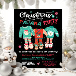 Weihnachtsfeiertag Pajama-Party Einladung<br><div class="desc">Feiern Sie Weihnachten mit diesem niedlichen Pajama-Party. Hier finden Sie Weihnachts-,  Eisbär-,  Rentier- und Santa-Hausschuhe,  Schneeflocken,  Ornamente und lustige bunte Schriftart. Ideal für einen Kinderurlaub oder eine Geburtstagsparty.</div>