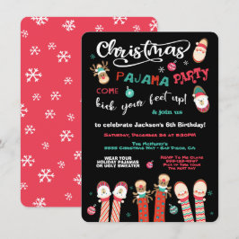 Weihnachtsfeiertag Pajama-Party Einladung