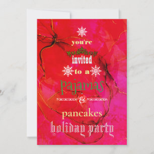 Weihnachtsfeiertag Pajamas & Pancakes Party Einladung