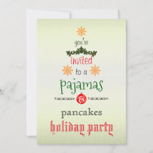 Weihnachtsfeiertag Pajamas & Pancakes Party Einladung