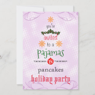 Weihnachtsfeiertag Pajamas & Pancakes Party Einladung