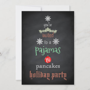Weihnachtsfeiertag Pajamas & Pancakes Party Einladung