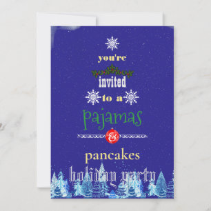 Weihnachtsfeiertag Pajamas & Pancakes Party Einladung