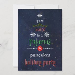 Weihnachtsfeiertag Pajamas & Pancakes Party Einladung