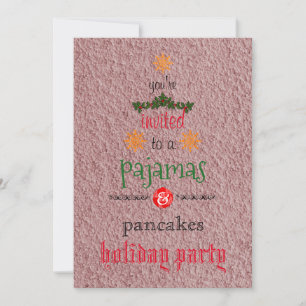Weihnachtsfeiertag Pajamas & Pancakes Party Einladung