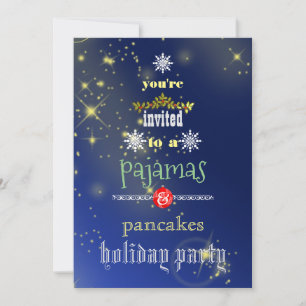 Weihnachtsfeiertag Pajamas & Pancakes Party Einladung