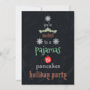 Weihnachtsfeiertag Pajamas & Pancakes Party Einladung