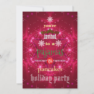 Weihnachtsfeiertag Pajamas & Pancakes Party Einladung