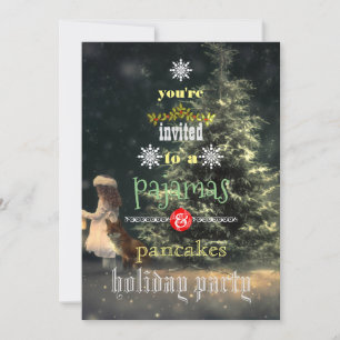 Weihnachtsfeiertag Pajamas & Pancakes Party Einladung