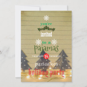 Weihnachtsfeiertag Pajamas & Pancakes Party Einladung