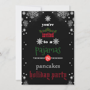 Weihnachtsfeiertag Pajamas & Pancakes Party Einladung