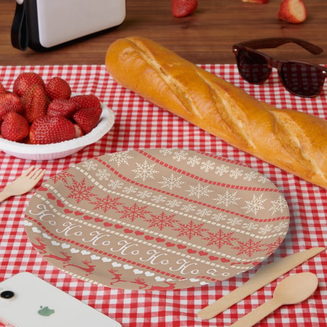 Weihnachtsfeiertag Pappteller (Picknick)