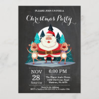 Weihnachtsfeiertag Party Einladung Weihnachtsmann