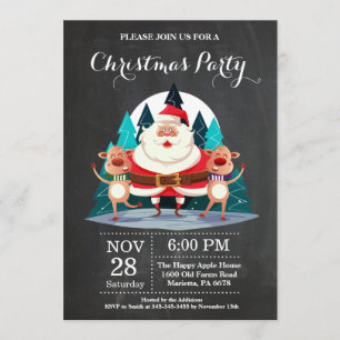 Weihnachtsfeiertag Party Einladung Weihnachtsmann