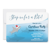 Weihnachtsfeiertag Party in Shark Einladung