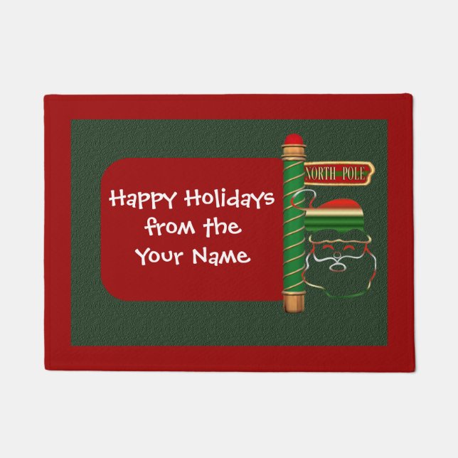 Weihnachtsfeiertag Personalisiert Fußmatte (Vorderseite)