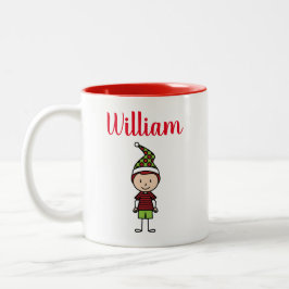 Weihnachtsfeiertag personalisierter individuelle N Zweifarbige Tasse