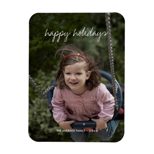 Weihnachtsfeiertag Personalisiertes Foto Kinderbil Magnet (Vertikal)