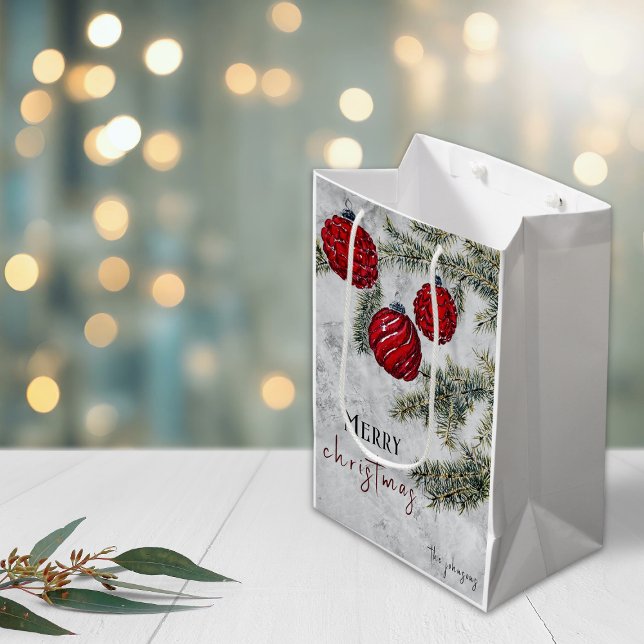 Weihnachtsfeiertag Pine Tree Ornamente Mittlere Geschenktüte (Von Creator hochgeladen)