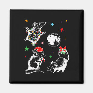 Weihnachtsfeiertag Possum Moon Opossum Raccoon Xma Magnet