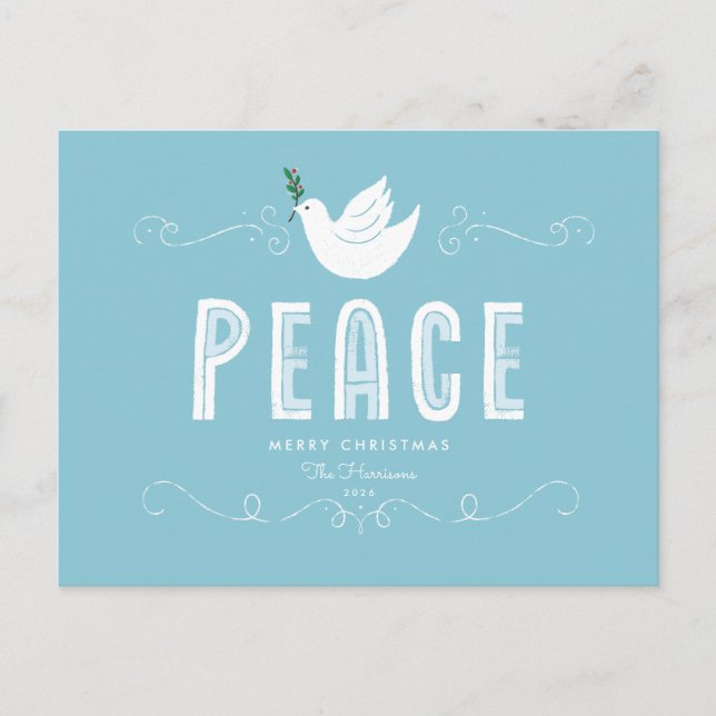 Weihnachtsfeiertag Postkarte (Vorderseite)
