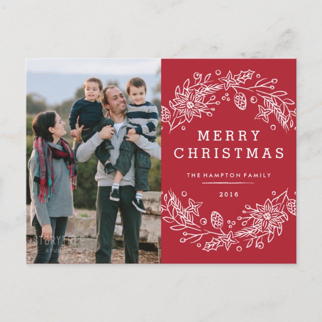 Weihnachtsfeiertag Postkarte - Berry (Vorderseite)