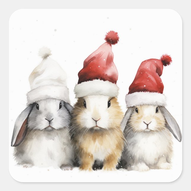 Weihnachtsfeiertag Quadratischer Aufkleber (Vorderseite)