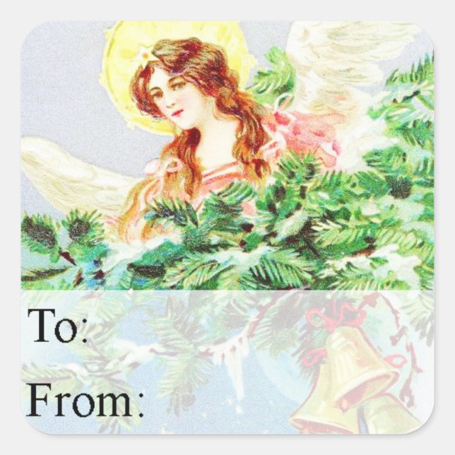 Weihnachtsfeiertag Quadratischer Aufkleber (Vorderseite)