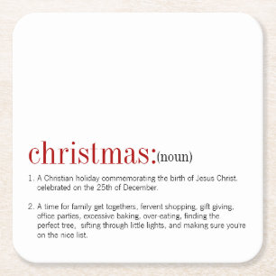 Weihnachtsfeiertag Rechteckiger Pappuntersetzer