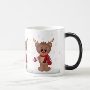 Weihnachtsfeiertag Rentier Morphing Tasse