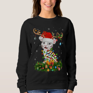 Weihnachtsfeiertag Rentierhut Weihnachtsmann Weiße Sweatshirt