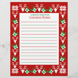 Weihnachtsfeiertag Rezept Papier