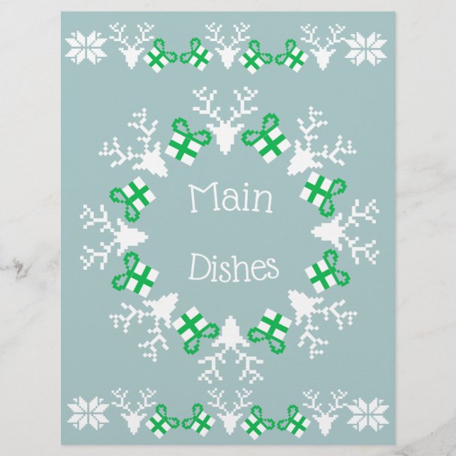 Weihnachtsfeiertag Rezept Papier (Vorderseite)