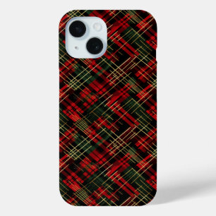 Weihnachtsfeiertag Rot und Grün Karierte Goldfolie Case-Mate iPhone Hülle