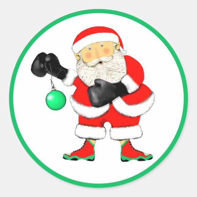 Weihnachtsfeiertag Runder Aufkleber (Vorderseite)