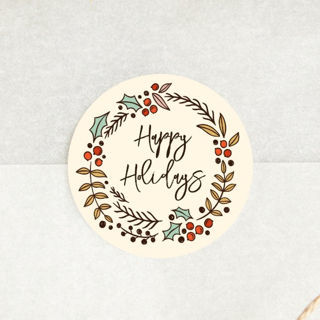 Weihnachtsfeiertag Runder Aufkleber (Von Creator hochgeladen)