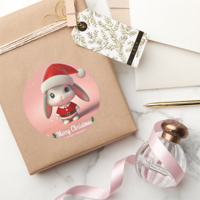 Weihnachtsfeiertag Runder Aufkleber (Schenken)