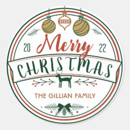 Weihnachtsfeiertag Runder Aufkleber