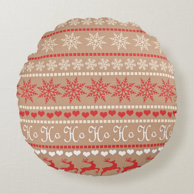 Weihnachtsfeiertag Rundes Kissen (Vorderseite)