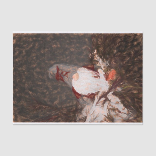 Weihnachtsfeiertag Rustikales Vintages Genom Seidenpapier (Vorderseite)