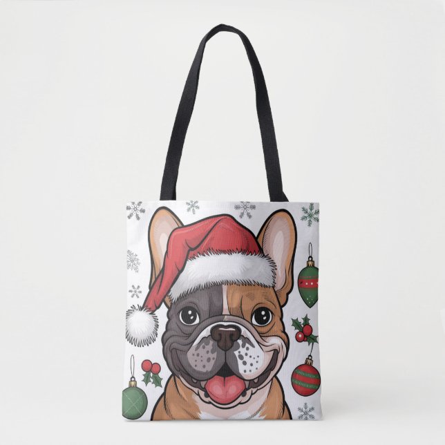 Weihnachtsfeiertag Santa Dog Französische Bulldog- (Vorderseite)