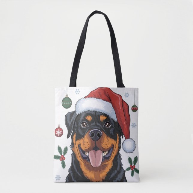 Weihnachtsfeiertag Santa Dog Rottweiler Toag (Vorderseite)