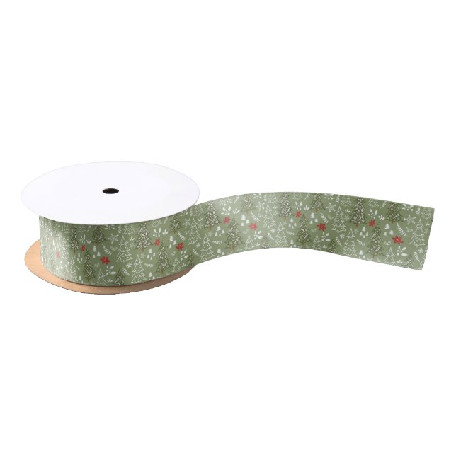 Weihnachtsfeiertag Satin Ribbon Satinband (Spule)