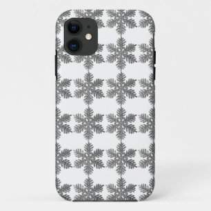Weihnachtsfeiertag Silber Snowflake Star Design Case-Mate iPhone Hülle