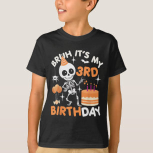 Weihnachtsfeiertag Skelett, Bruh sein 3. Geburtsta T-Shirt