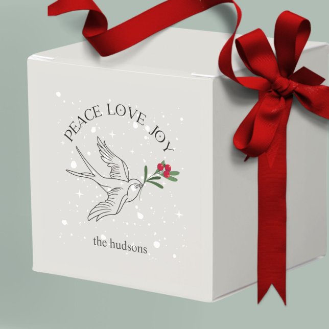 Weihnachtsfeiertag Snow Bird Berries Geschenkbox Geschenkschachtel (Von Creator hochgeladen)